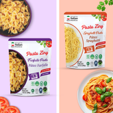 Pasta Zing Variety Pack – Spaghetti 7.05 oz Each (4 Packs) + Farfalle 7.05 oz Each (3 Packs), Total 49.35 oz | Perfect Pasta Combo - Regal Kitchen Store